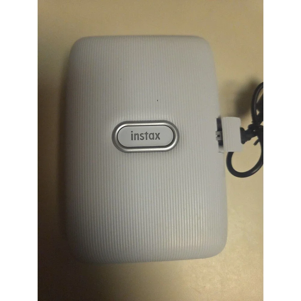 Fujifilm Instax Mini Link Smartphone Printer Ash White Portable Bluetooth Cable